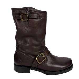 Frye Womens US 9 M Veronica Short Brown Leather Boots Leather Made In Mexico